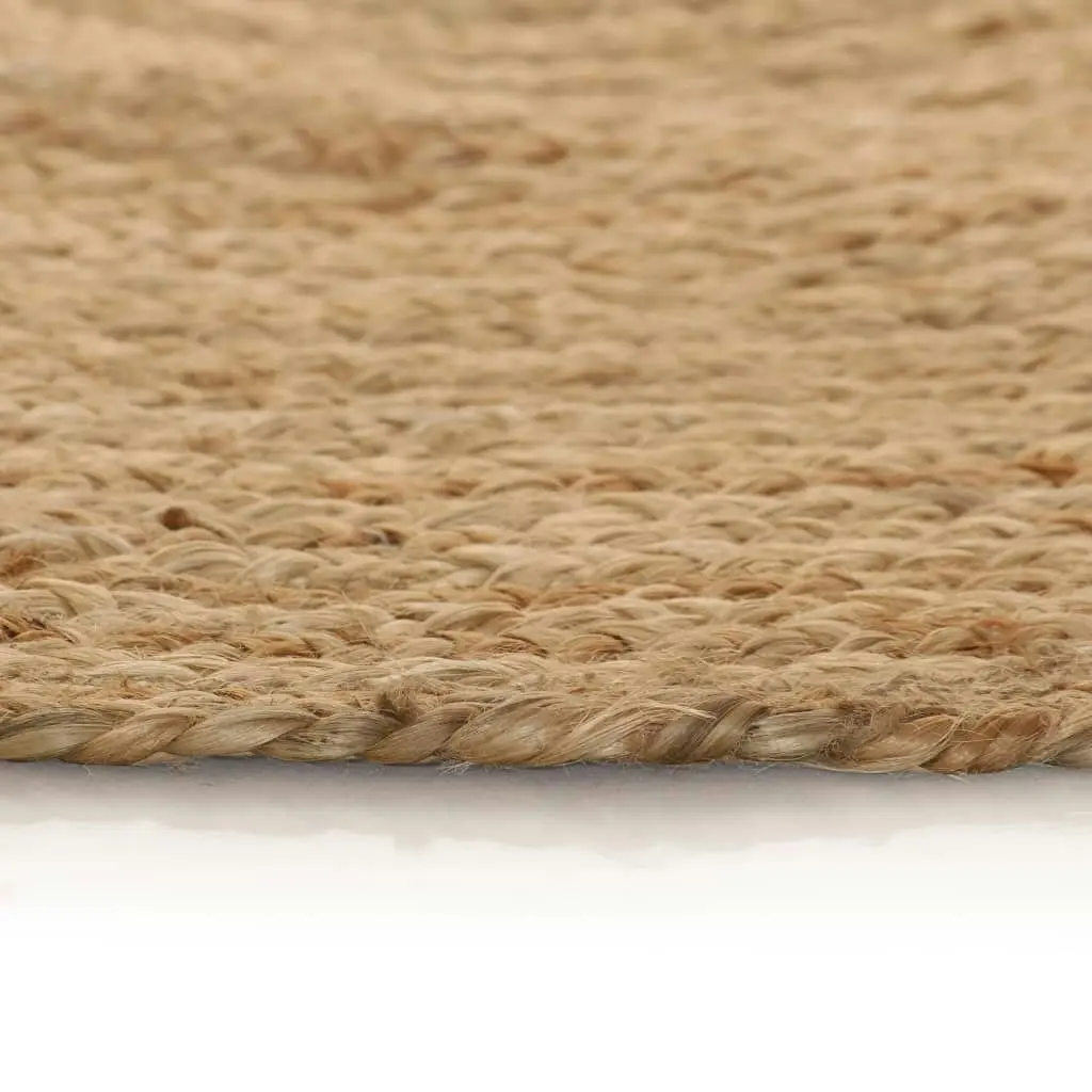 Area Rug Braided Jute 150 cm Round 245338