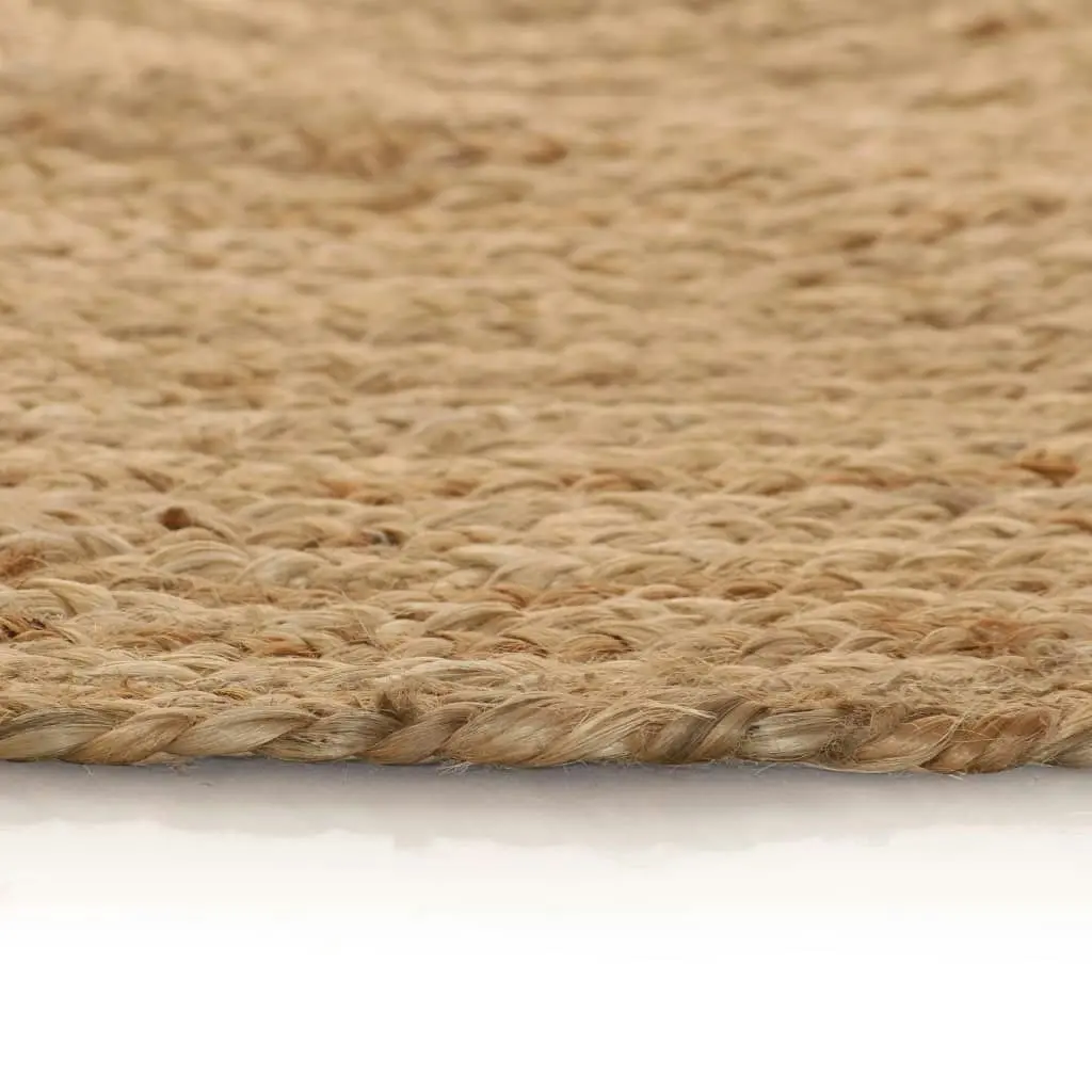 Area Rug Braided Jute 120 cm Round 245337