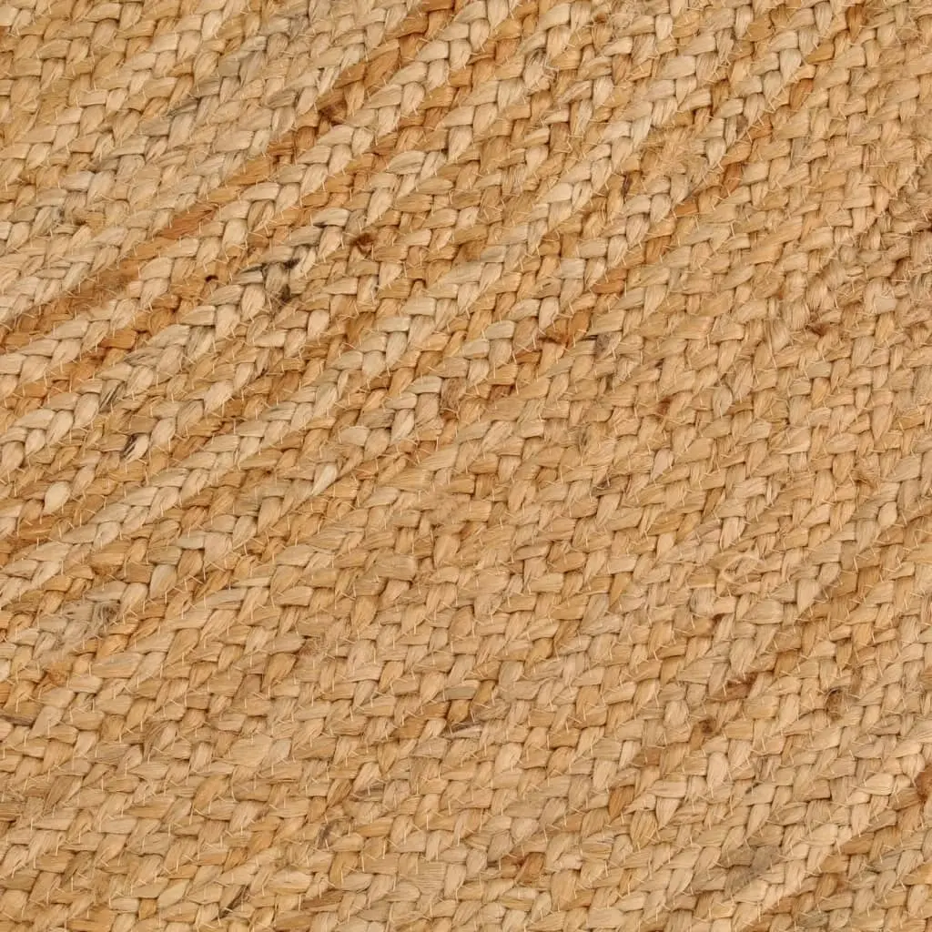 Area Rug Braided Jute 210 cm Round 343585