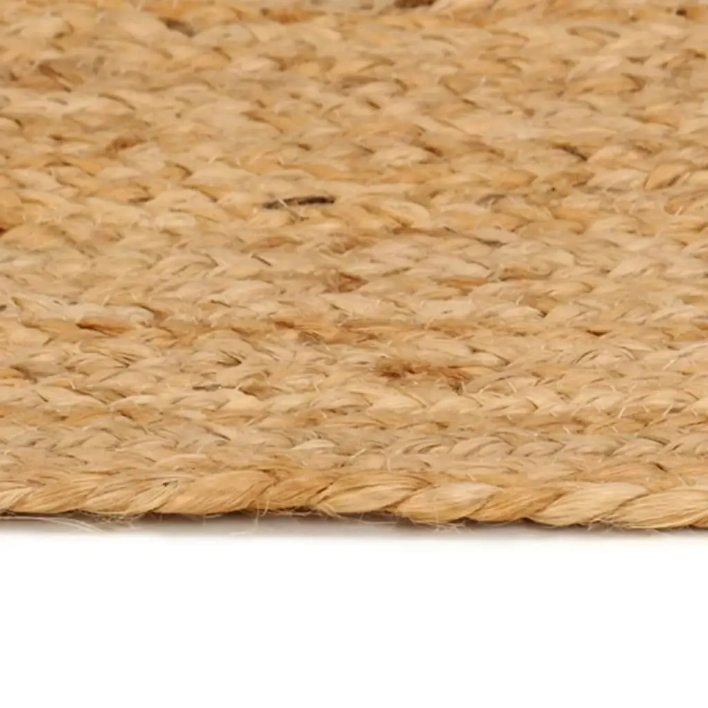 Area Rug Braided Jute 210 cm Round 343585