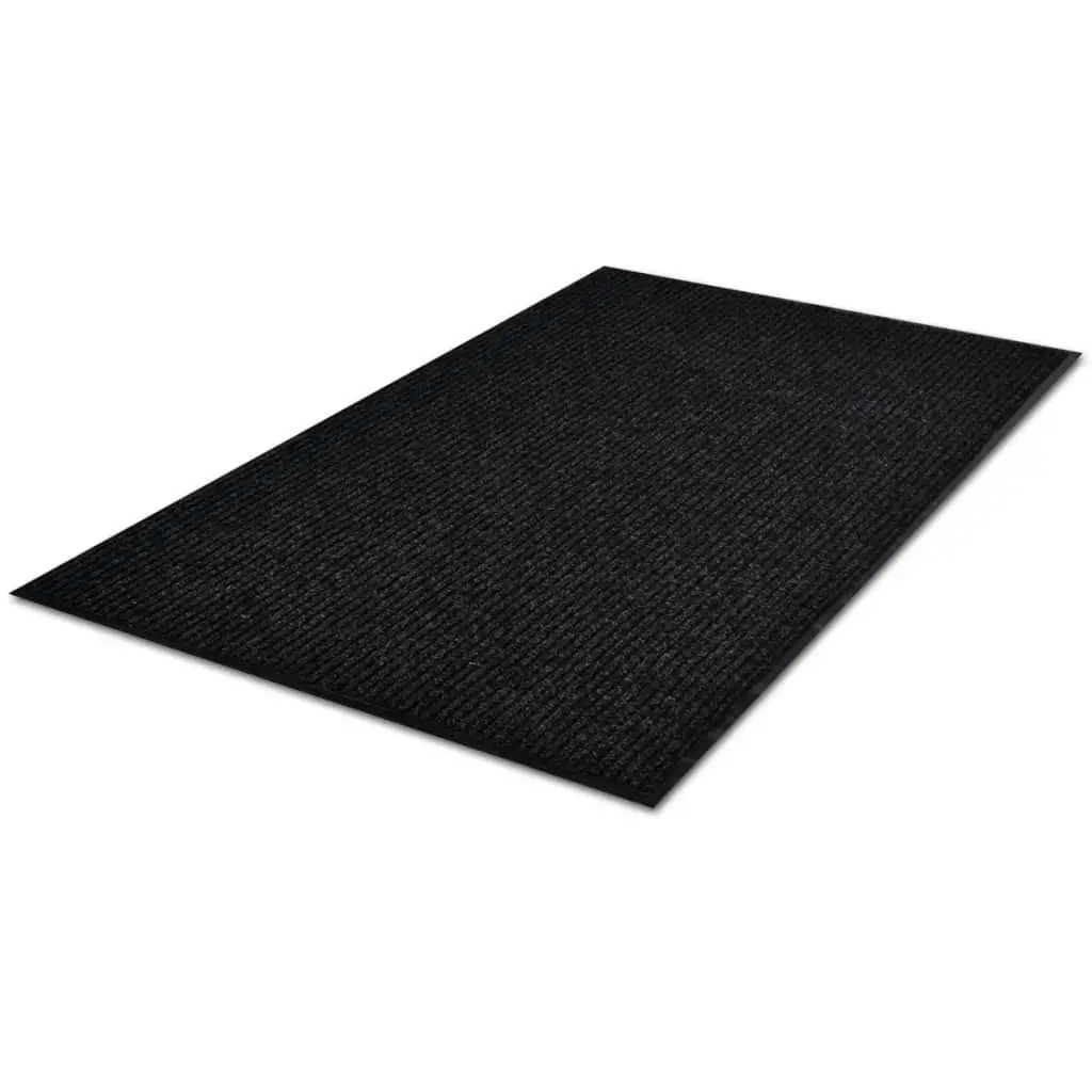 Black PVC Door Mat 120 x 180 cm 241267