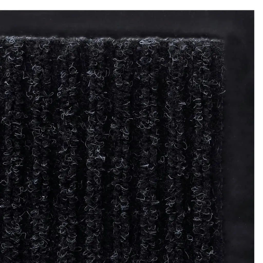 Black PVC Door Mat 90 x 120 cm 241265