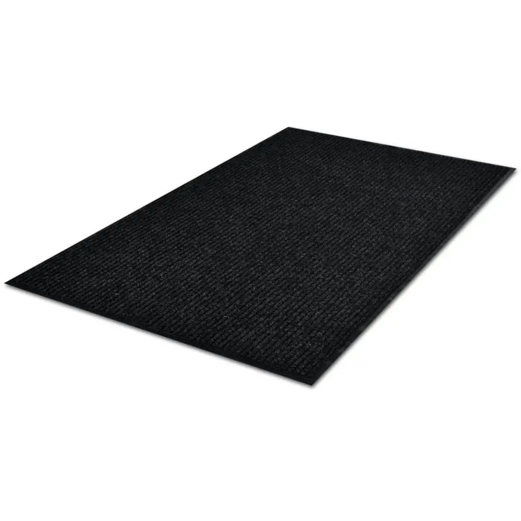 Black PVC Door Mat 90 x 120 cm 241265