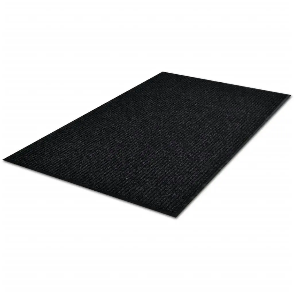 Black PVC Door Mat 90 x 150 cm 241266