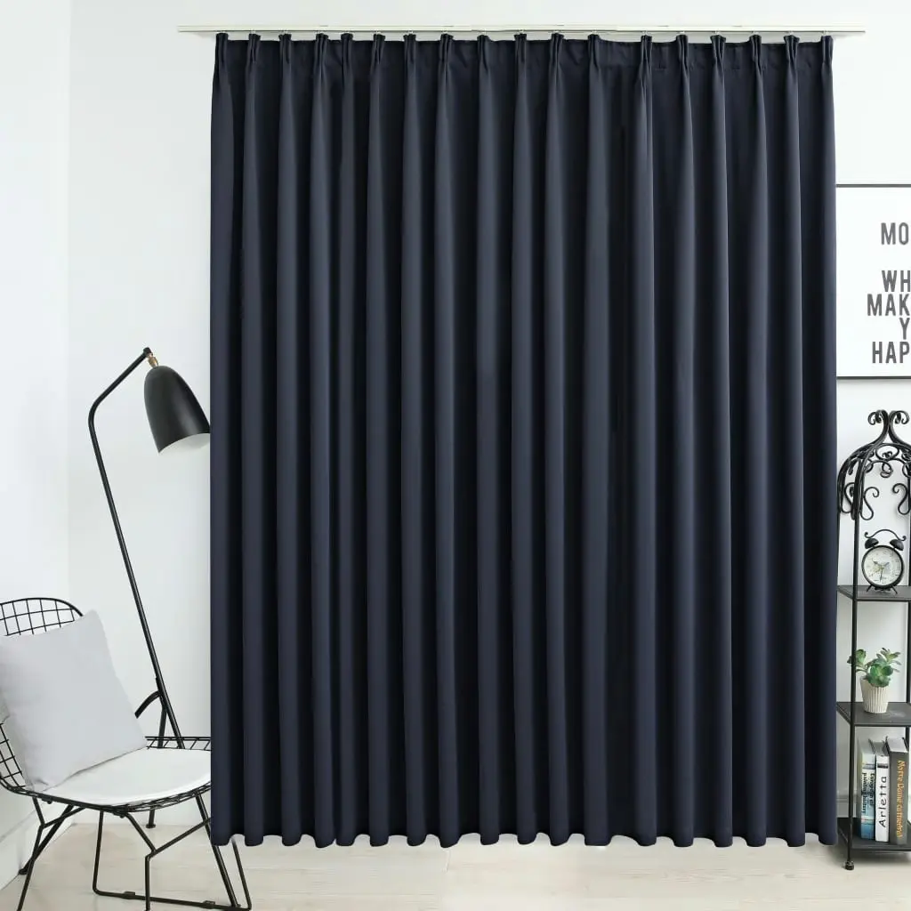 Blackout Curtain with Hooks Anthracite 290x245 cm 134425