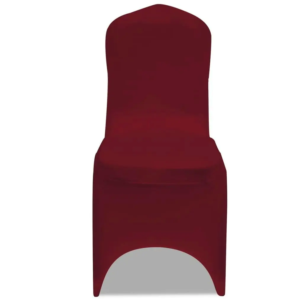 Chair Cover Stretch Burgundy 6 pcs 241200