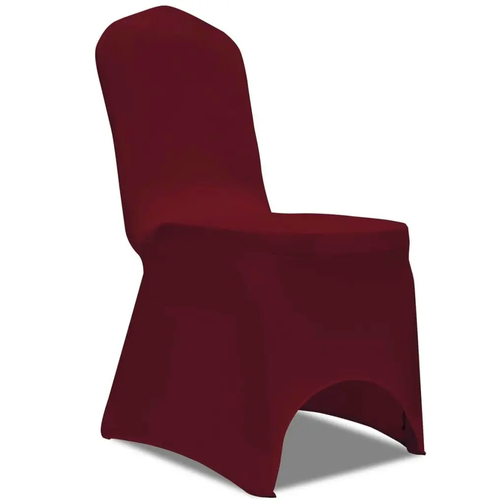 Chair Cover Stretch Burgundy 6 pcs 241200