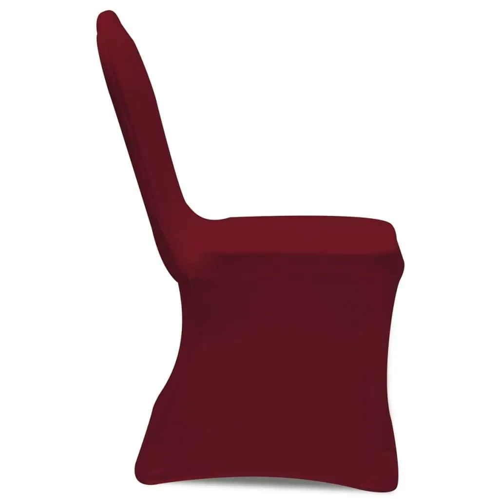 Chair Cover Stretch Burgundy 6 pcs 241200