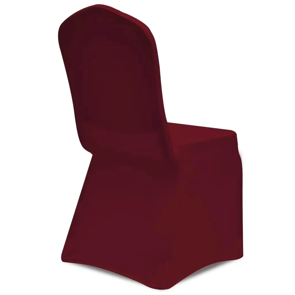 Chair Cover Stretch Burgundy 6 pcs 241200