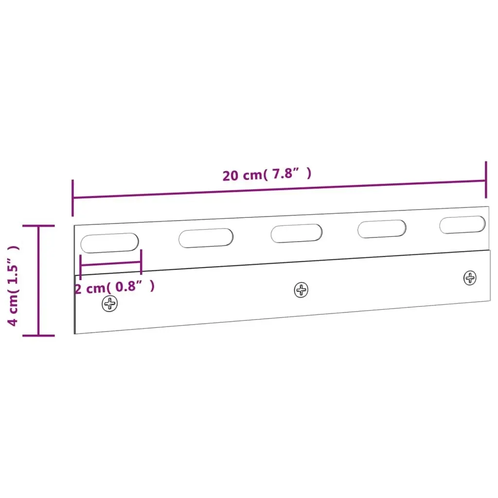 Connecting Plates 6 pcs Silver 20 cm Stainless Steel 153876