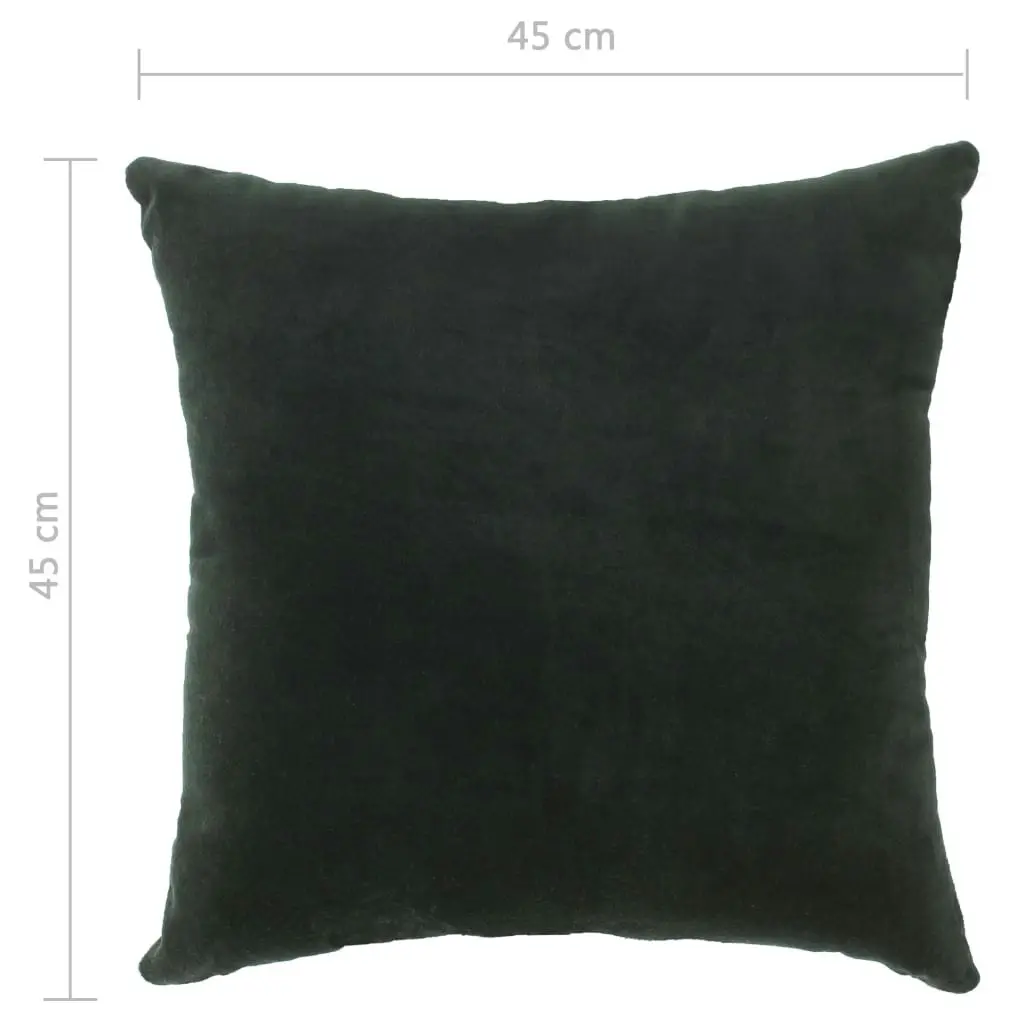 Cushions Cotton Velvet 2 pcs 45x45 cm Green 284043