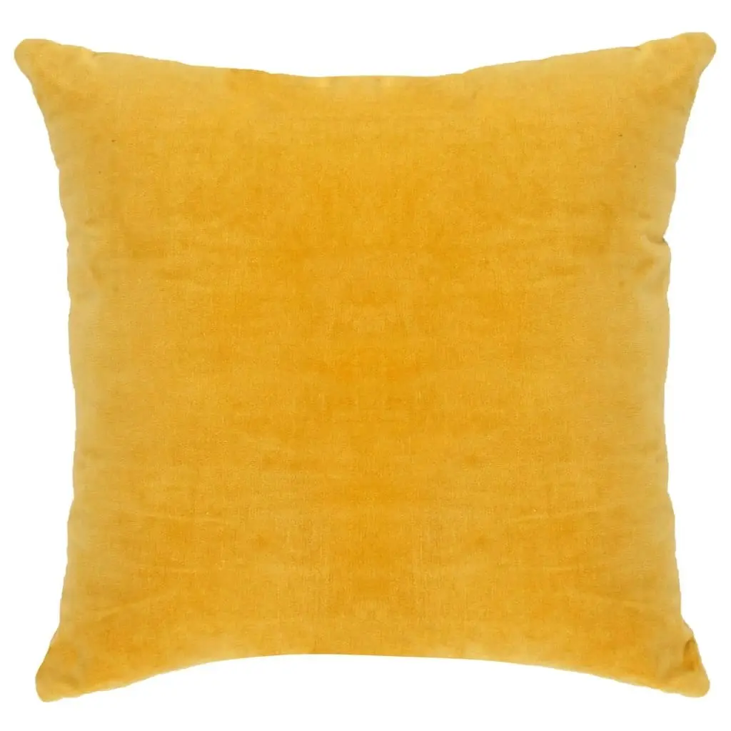 Cushions Cotton Velvet 2 pcs 45x45 cm Yellow 284045