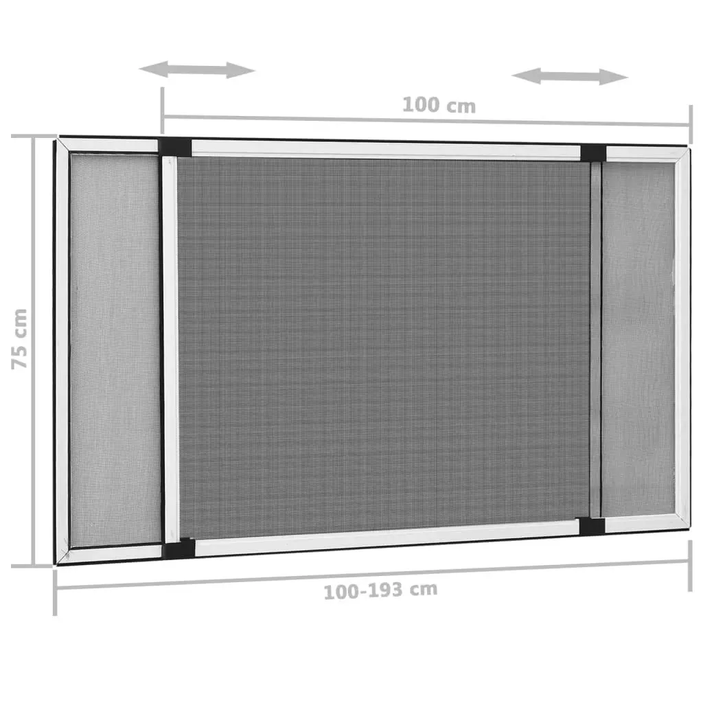 Extendable Insect Screen for Windows White (100-193)x75 cm 149041