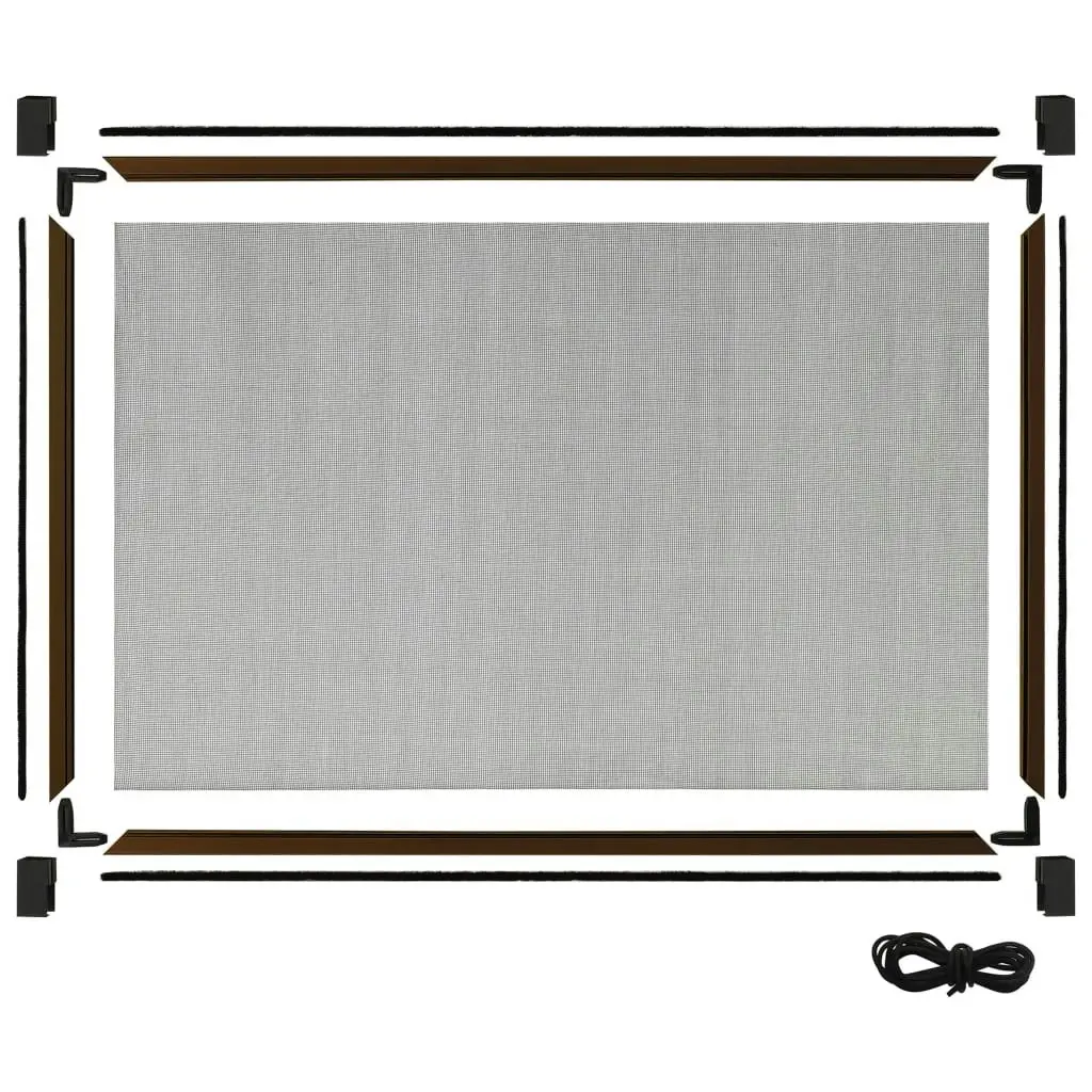 Extendable Insect Screen for Windows Brown (100-193)x75 cm 149042