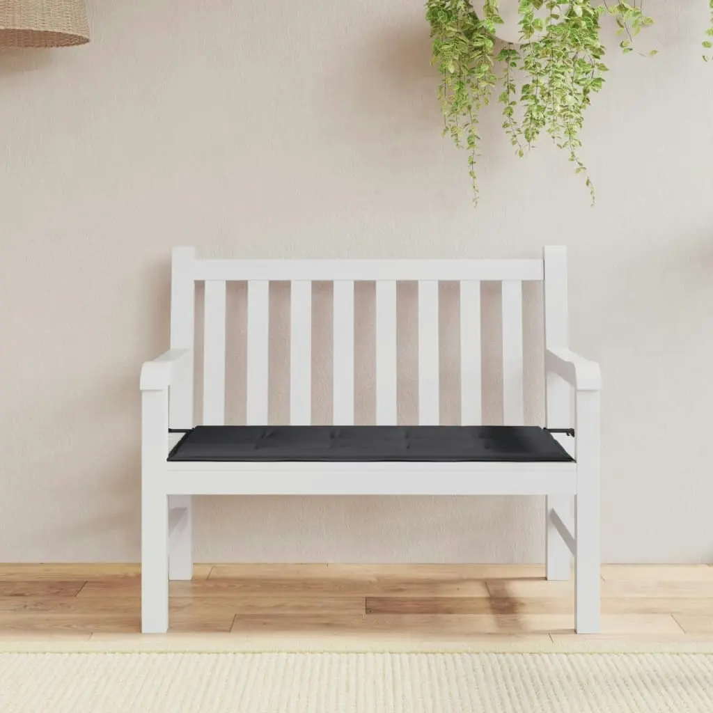 Garden Bench Cushion Black 100x50x3 cm Oxford Fabric 47617