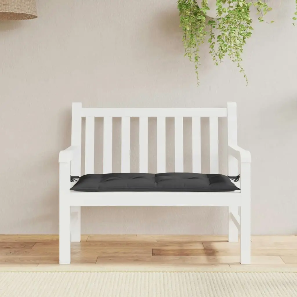 Garden Bench Cushion Black 100x50x7 cm Oxford Fabric 361571