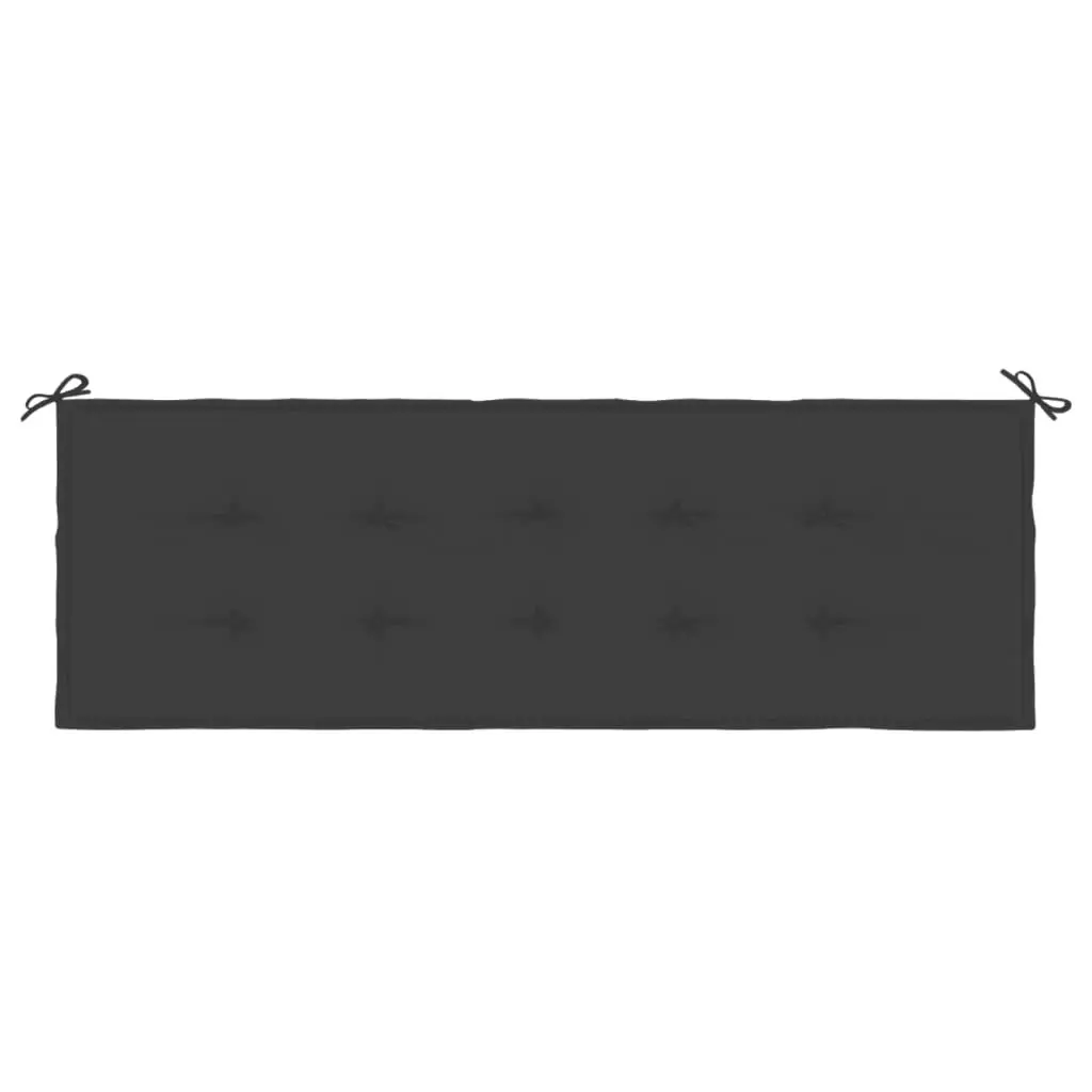 Garden Bench Cushion Black 150x50x3 cm Oxford Fabric 47619