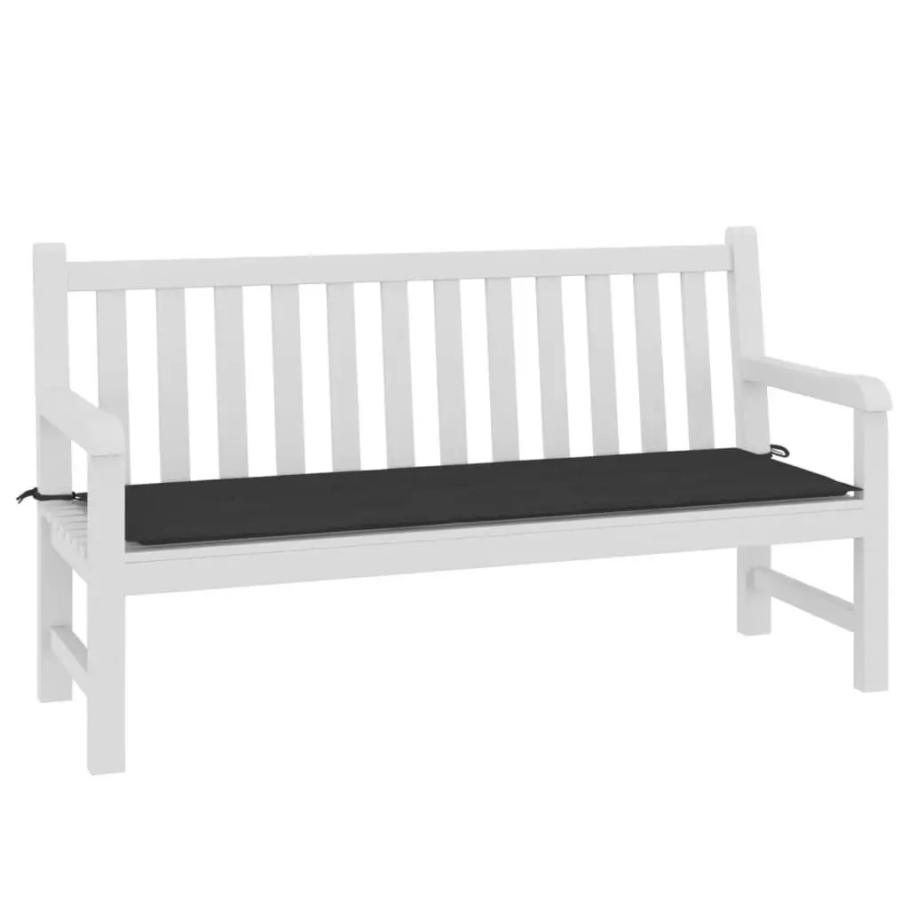 Garden Bench Cushion Black 150x50x3 cm Oxford Fabric 47619