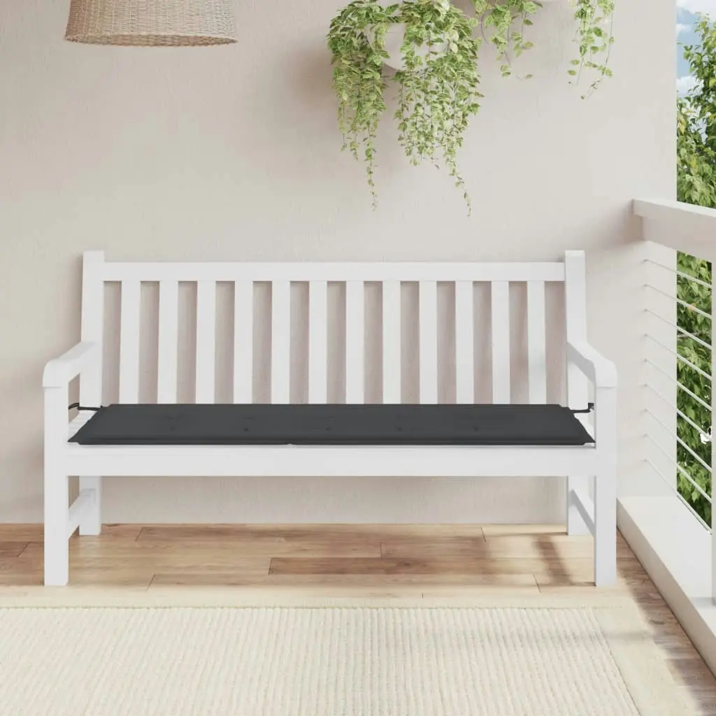 Garden Bench Cushion Black 150x50x3 cm Oxford Fabric 47619