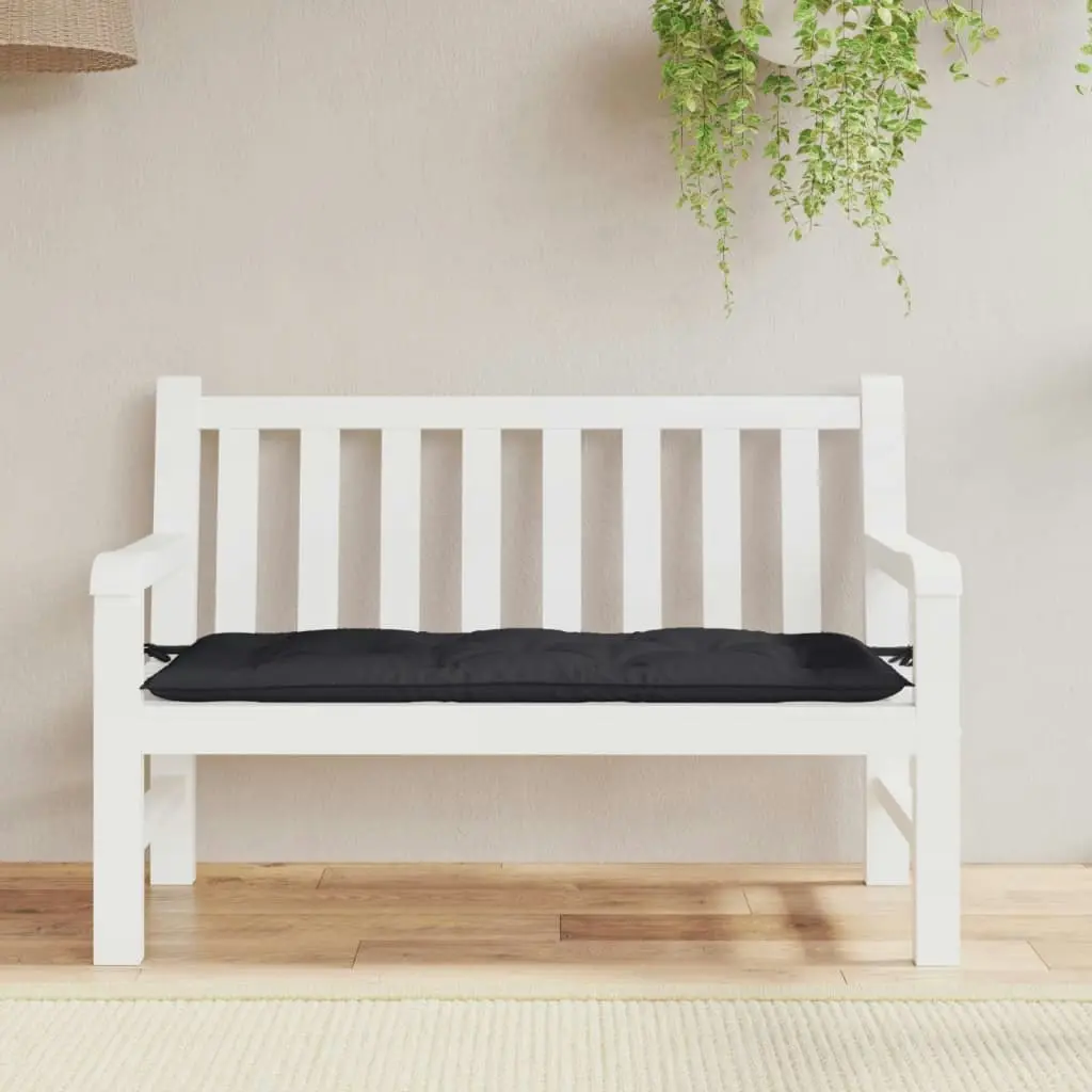 Garden Bench Cushion Black 120x50x7 cm Oxford Fabric 361590