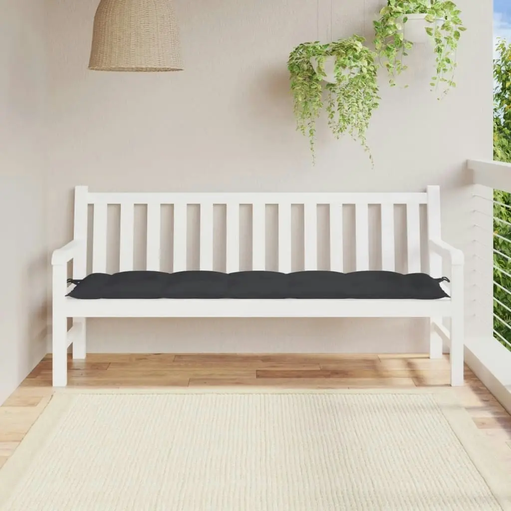 Garden Bench Cushion Black 180x50x7 cm Oxford Fabric 361628