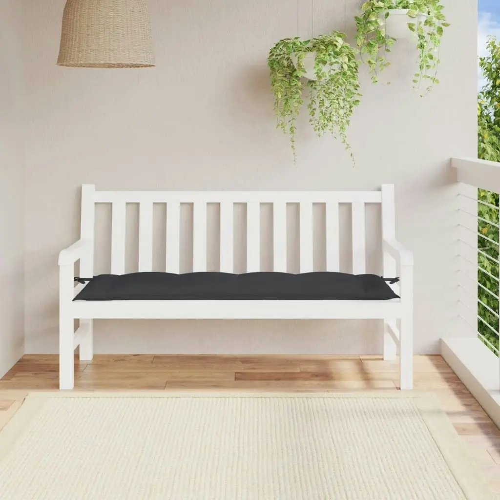 Garden Bench Cushion Black 150x50x7 cm Oxford Fabric 361609