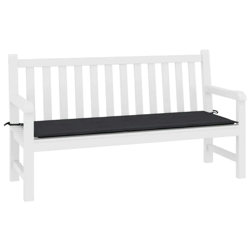 Garden Bench Cushion Black 200x50x3 cm Oxford Fabric 47613