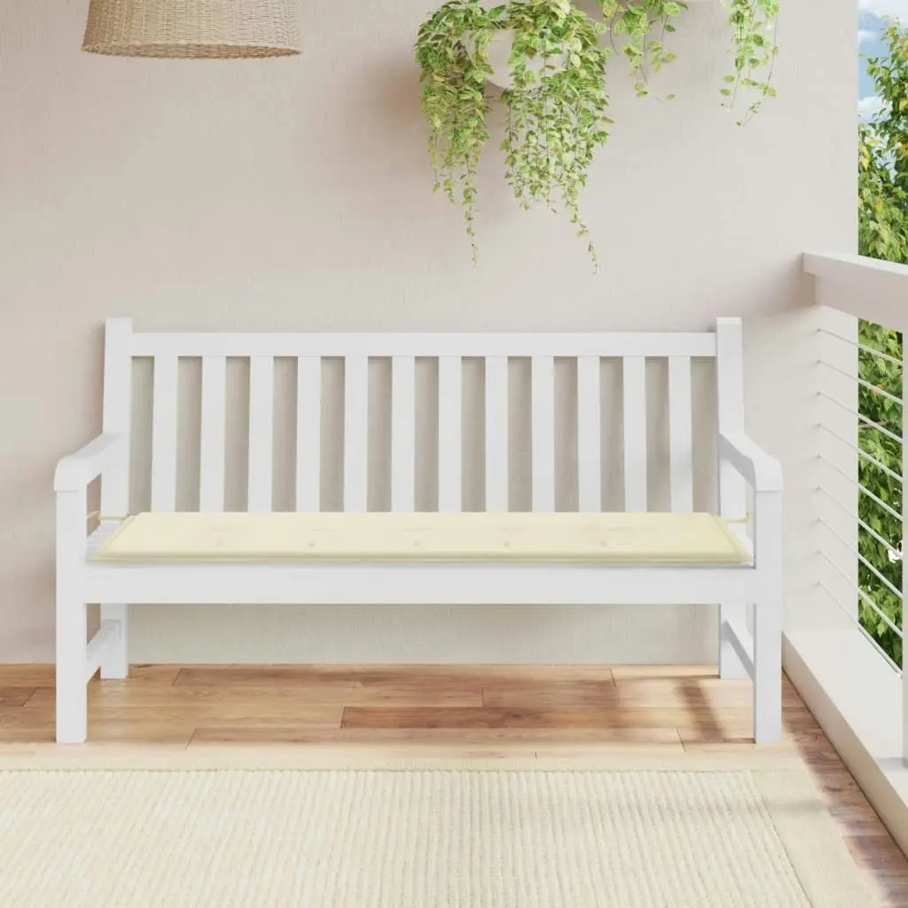 Garden Bench Cushion Cream 150x50x3 cm Oxford Fabric 43199