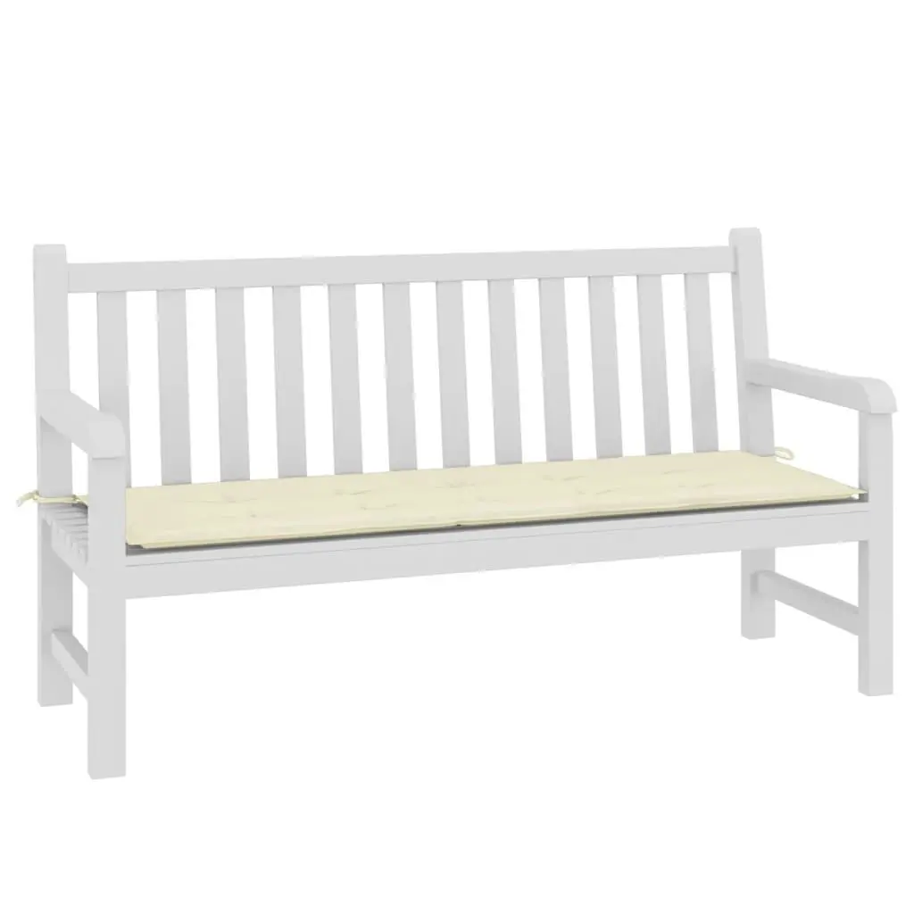 Garden Bench Cushion Cream 150x50x3 cm Oxford Fabric 43199