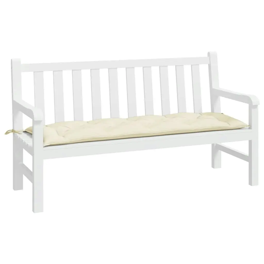 Garden Bench Cushion Cream 150x50x7 cm Oxford Fabric 361604