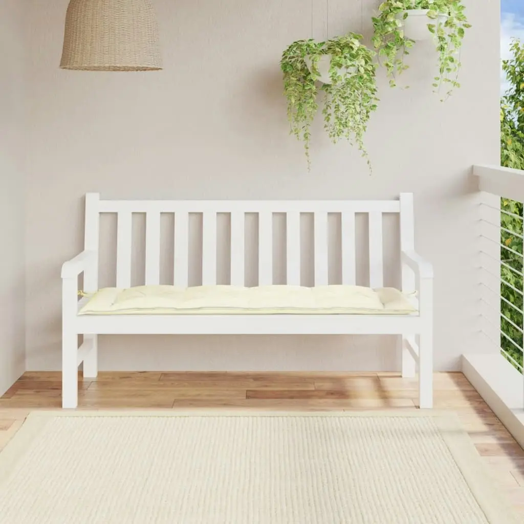 Garden Bench Cushion Cream 150x50x7 cm Oxford Fabric 361604