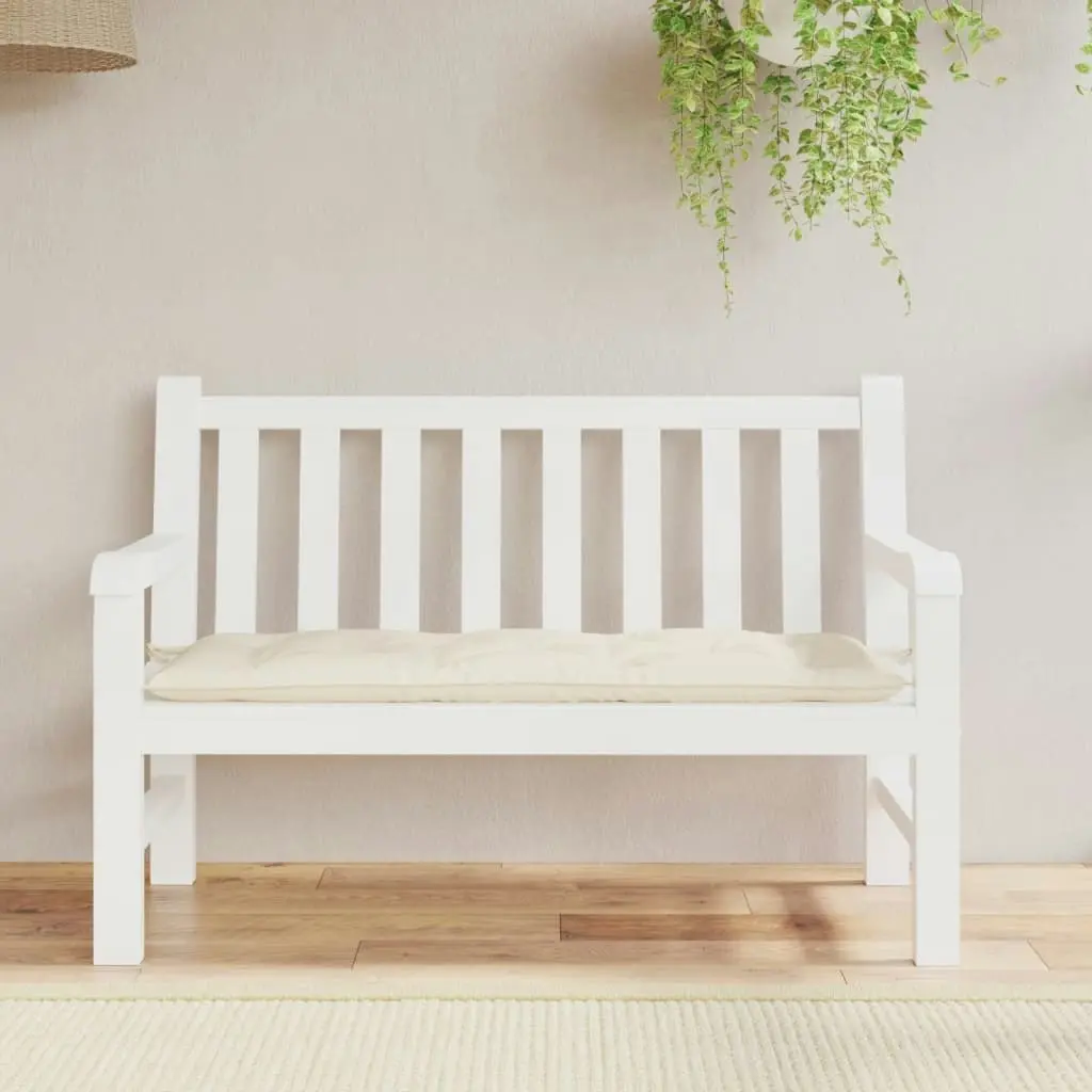 Garden Bench Cushion Cream 120x50x7 cm Oxford Fabric 361585