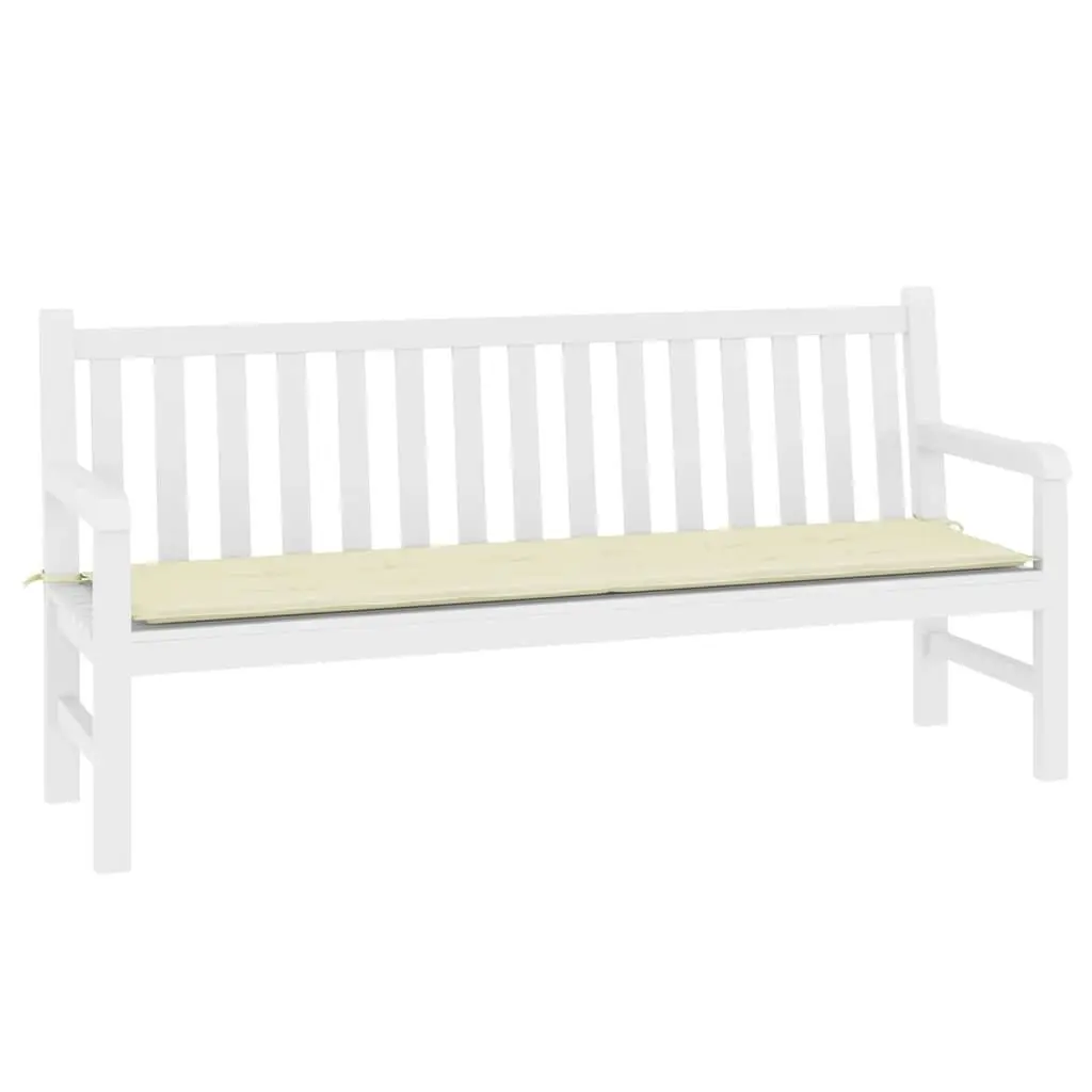 Garden Bench Cushion Cream 180x50x3 cm Oxford Fabric 43200