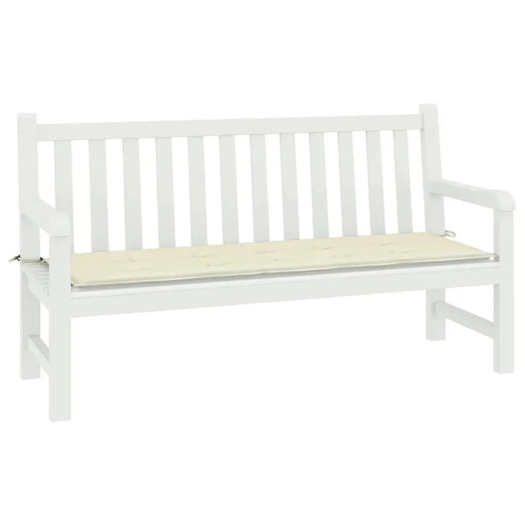 Garden Bench Cushion Cream 200x50x3 cm Oxford Fabric 47609