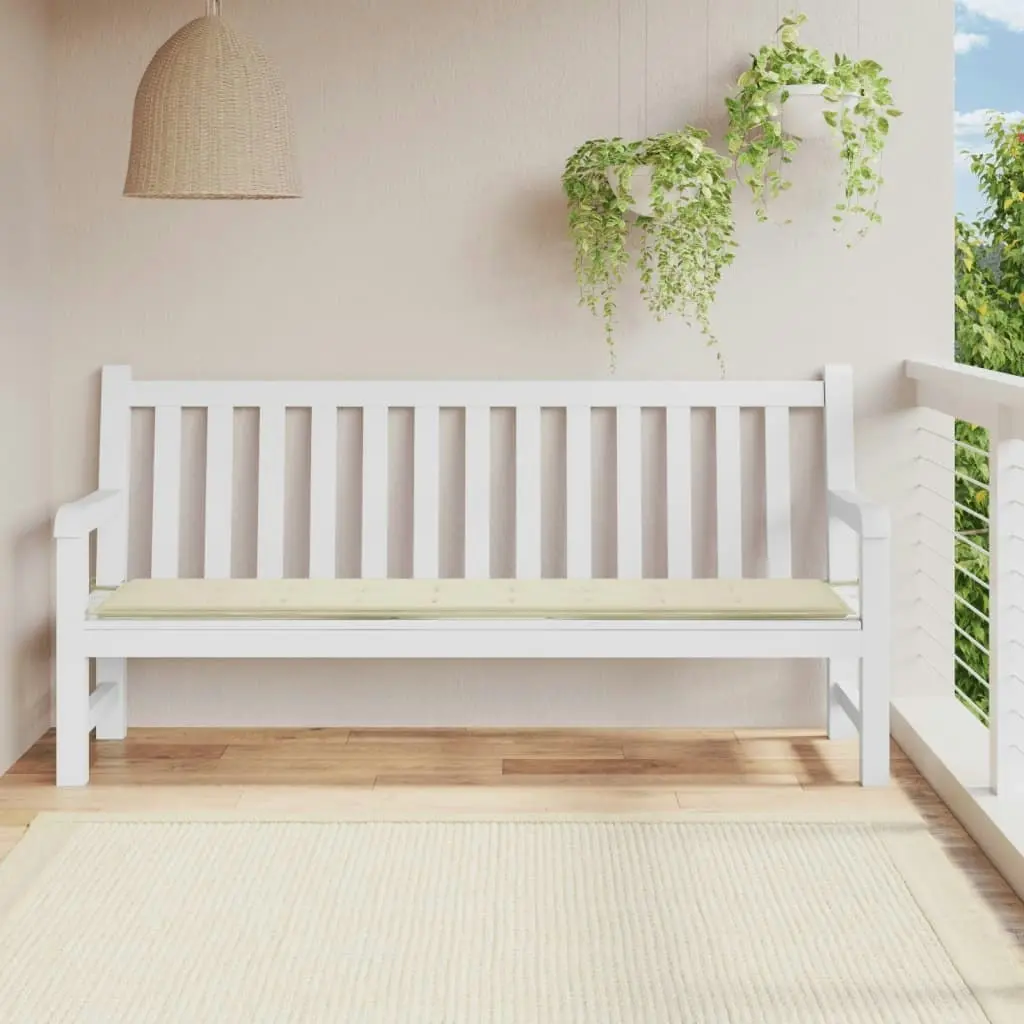 Garden Bench Cushion Cream 200x50x3 cm Oxford Fabric 47609