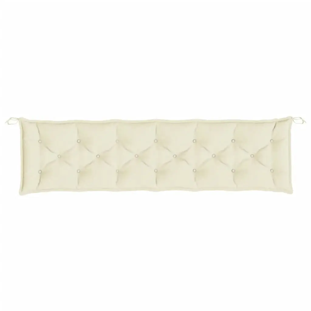 Garden Bench Cushion Cream 200x50x7 cm Oxford Fabric 361642