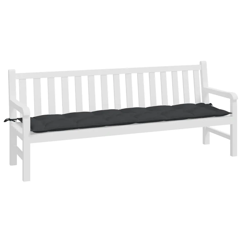 Garden Bench Cushion Black 200x50x7 cm Oxford Fabric 361647