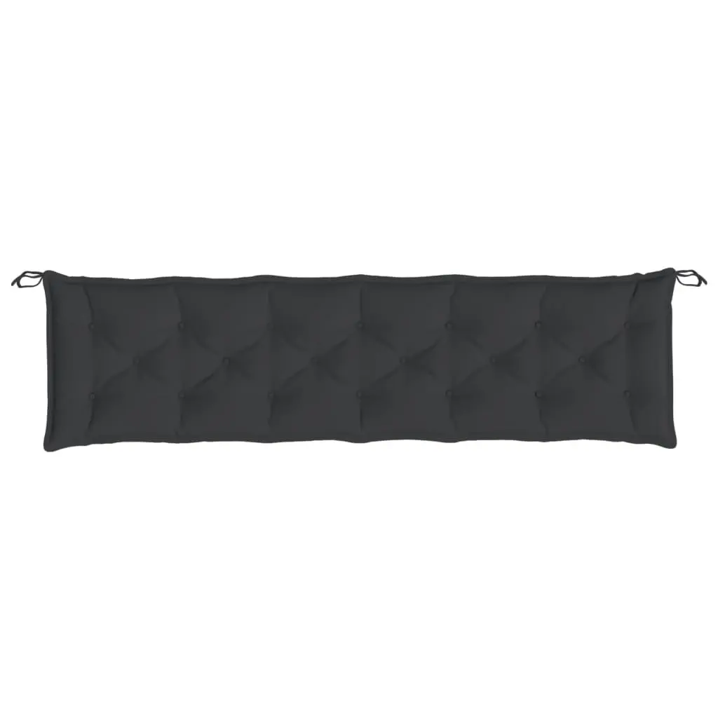 Garden Bench Cushion Black 200x50x7 cm Oxford Fabric 361647