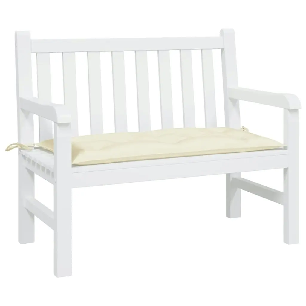 Garden Bench Cushion Cream White 110x50x7 cm Oxford Fabric 361813