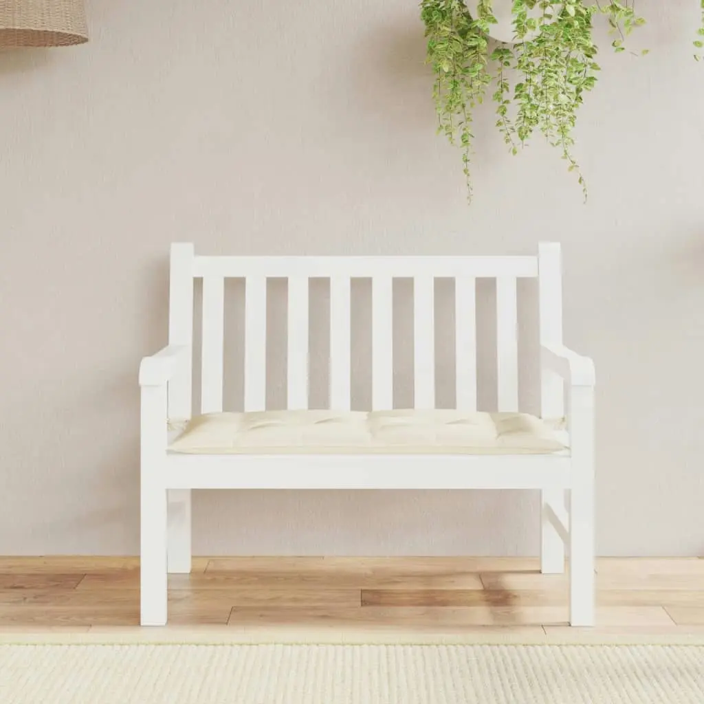 Garden Bench Cushion Cream White 110x50x7 cm Oxford Fabric 361813