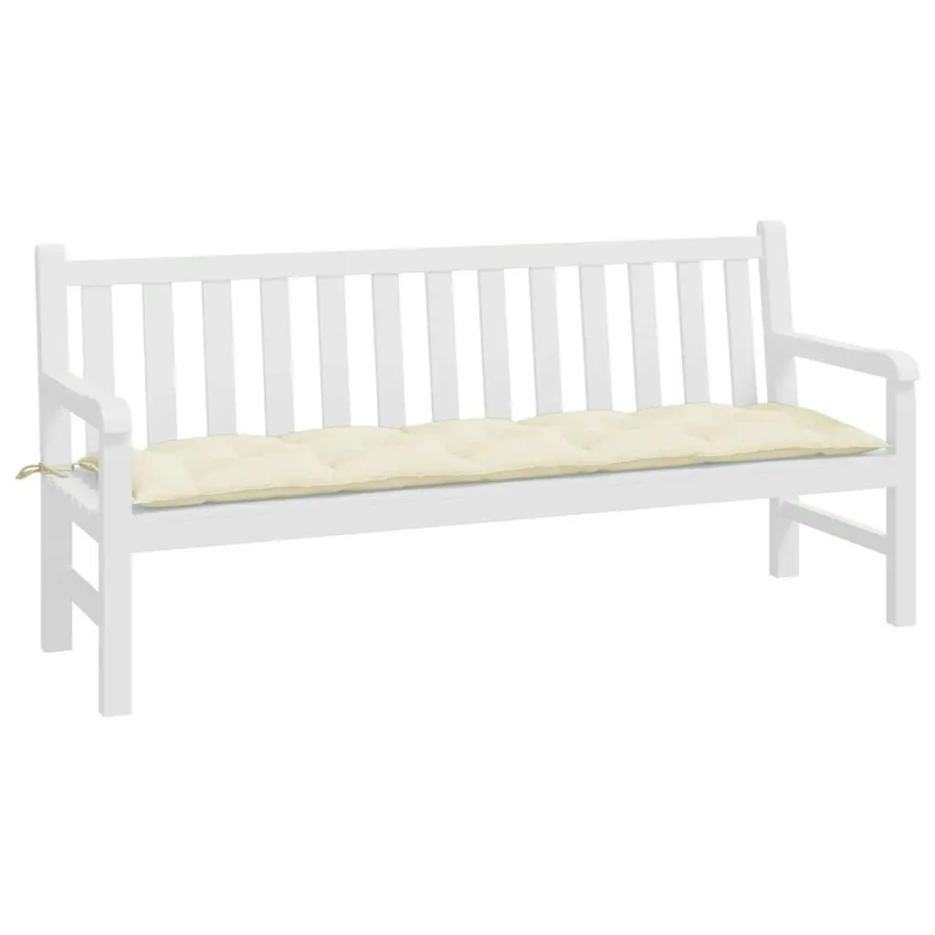 Garden Bench Cushion Cream 180x50x7 cm Oxford Fabric 361623