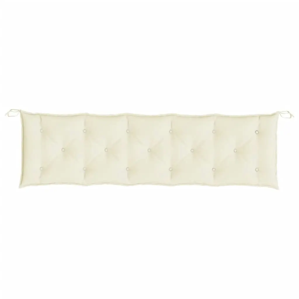 Garden Bench Cushion Cream 180x50x7 cm Oxford Fabric 361623