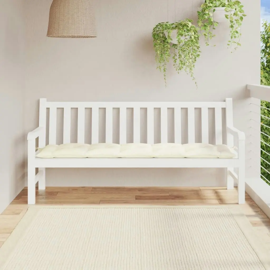 Garden Bench Cushion Cream 180x50x7 cm Oxford Fabric 361623