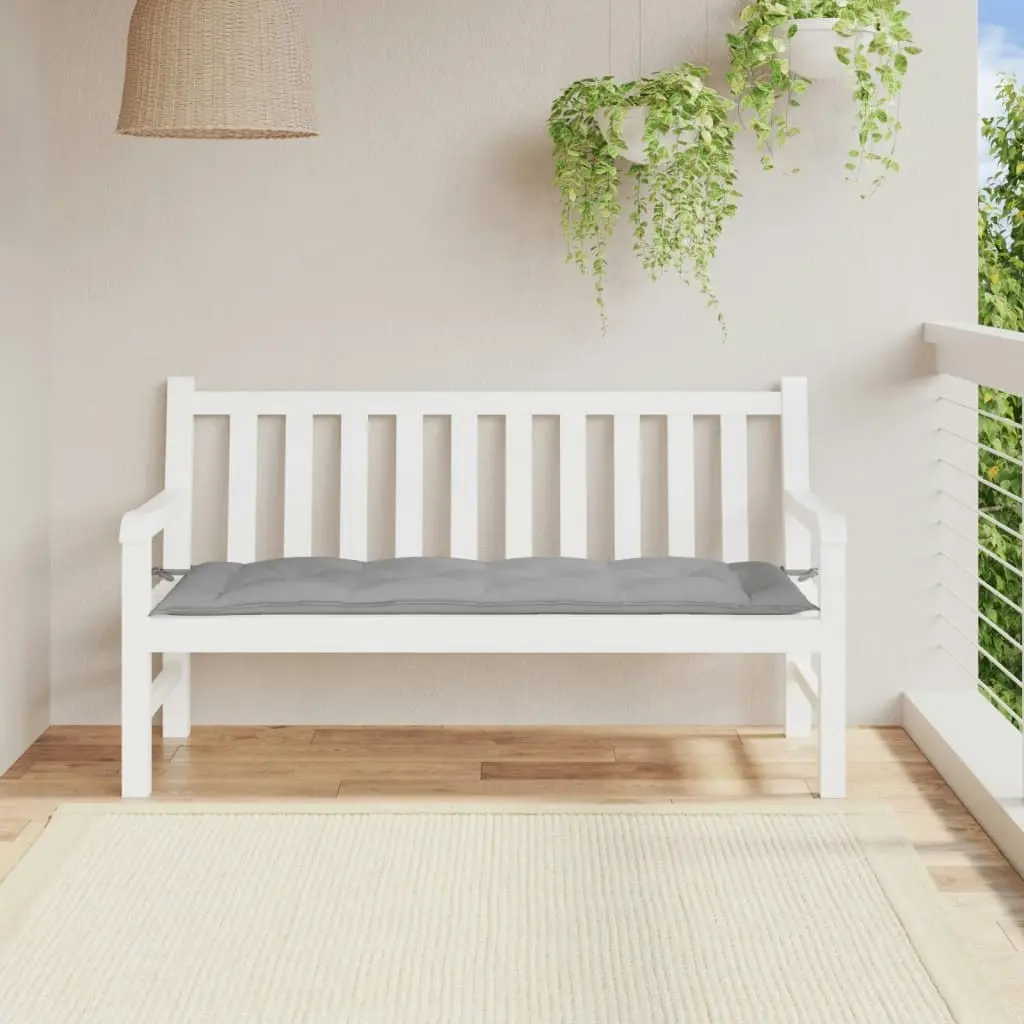 Garden Bench Cushion Grey 150x50x7 cm Oxford Fabric 314957