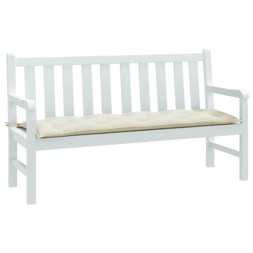 Garden Bench Cushion Melange Cream 150x50x7 cm Fabric 4002555