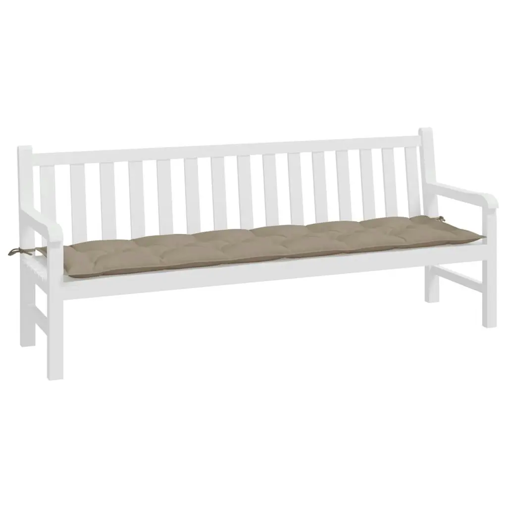 Garden Bench Cushion Taupe 200x50x7 cm Oxford Fabric 361648