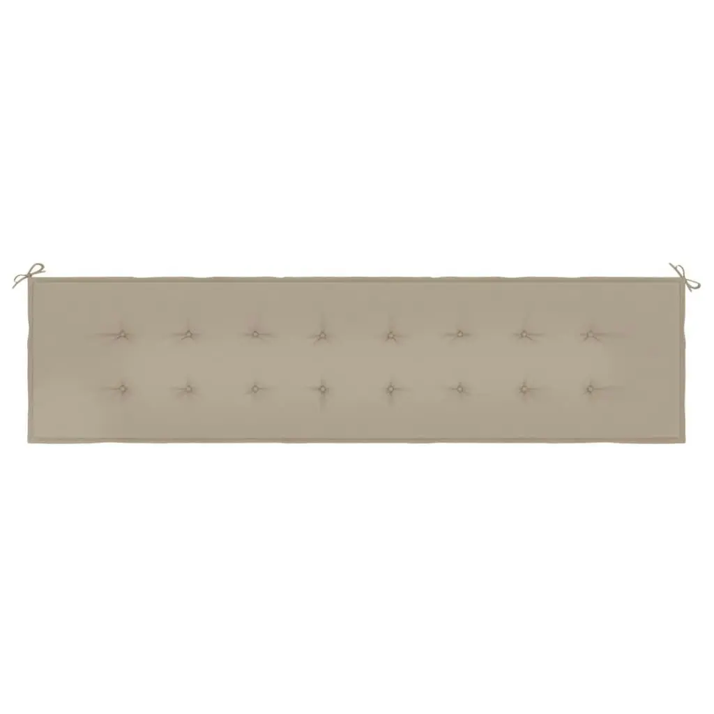 Garden Bench Cushion Taupe 200x50x3 cm Oxford Fabric 47614