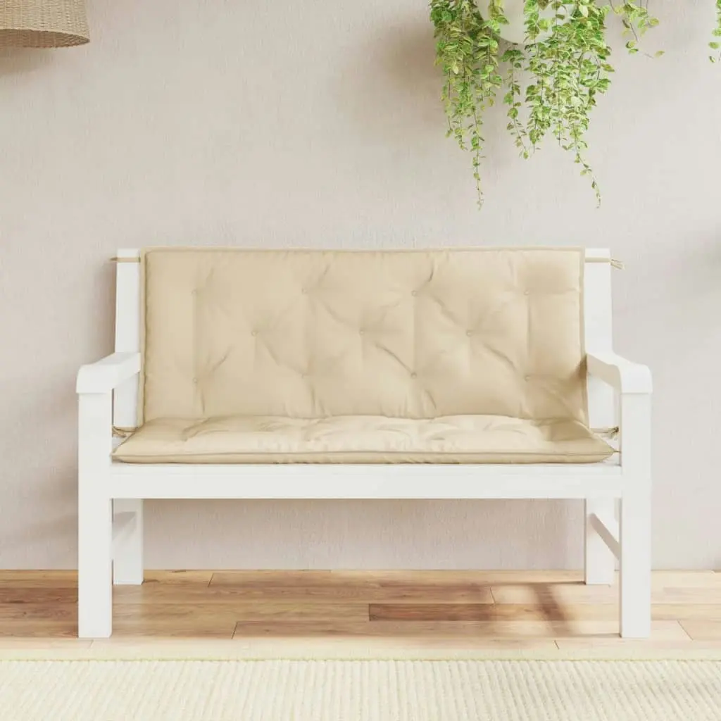 Garden Bench Cushions 2 pcs Beige 120x50x7 cm Oxford Fabric 361681