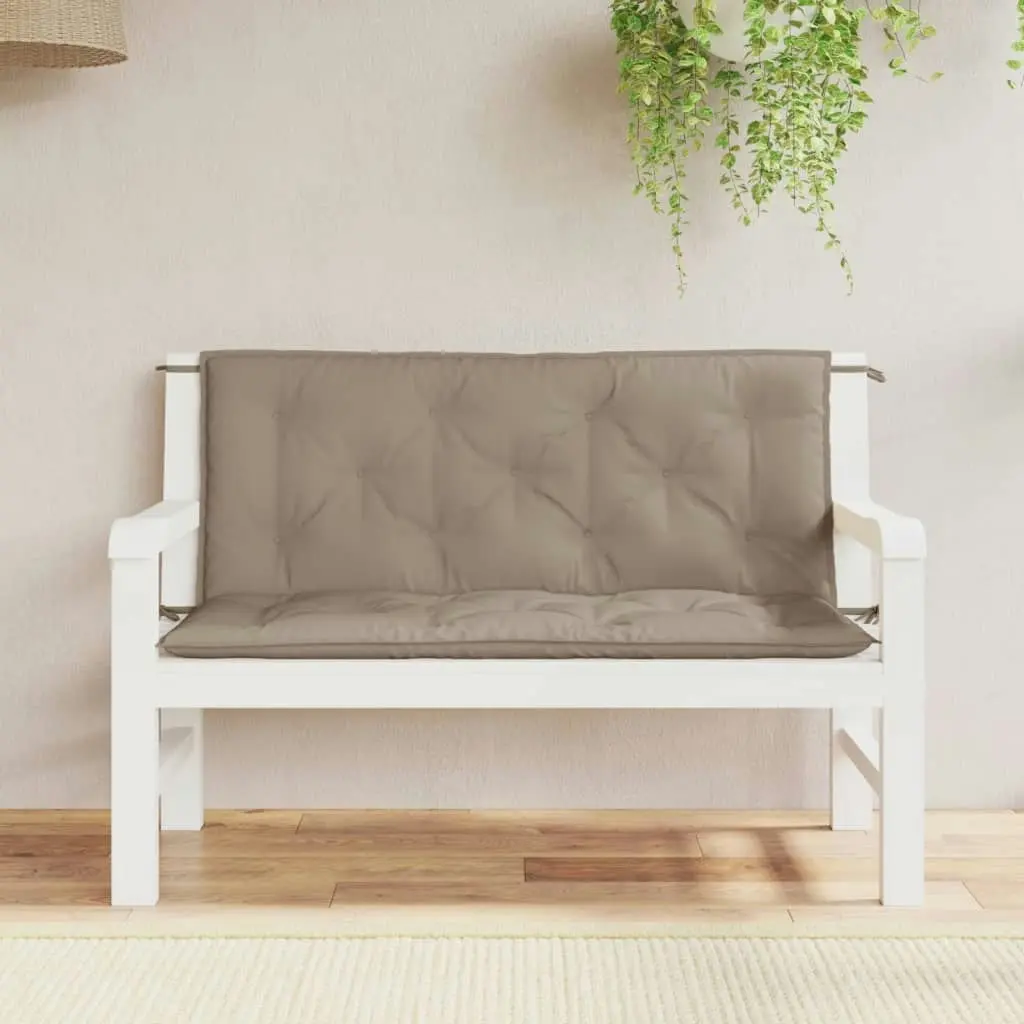 Garden Bench Cushions 2 pcs Taupe 120x50x7 cm Oxford Fabric 361686