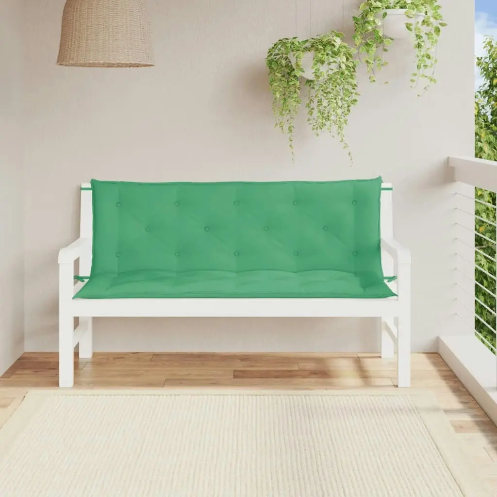 Garden Bench Cushions 2pcs Green 150x50x7cm Oxford Fabric 361702